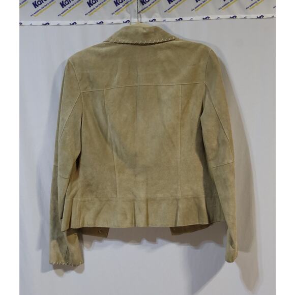 Classiques Entier Tan Leather Jacket Size 4 - Picture 2 of 4